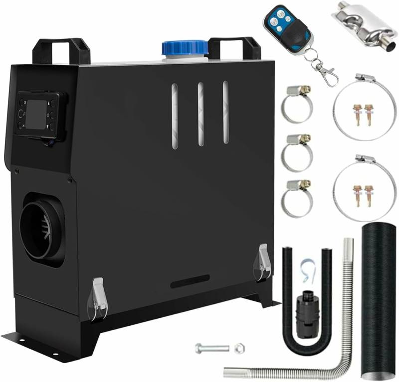 PRIJESSE 8KW Dieselheizung All-in-One, Diesel-Luft-Auto-Parkheizung 12V mit verbessertem LCD-Schalterdisplay und Fernbedienung, schnelles Aufheizen, für Wohnmobil, Garage, LKW, RV,Boot von PRIJESSE