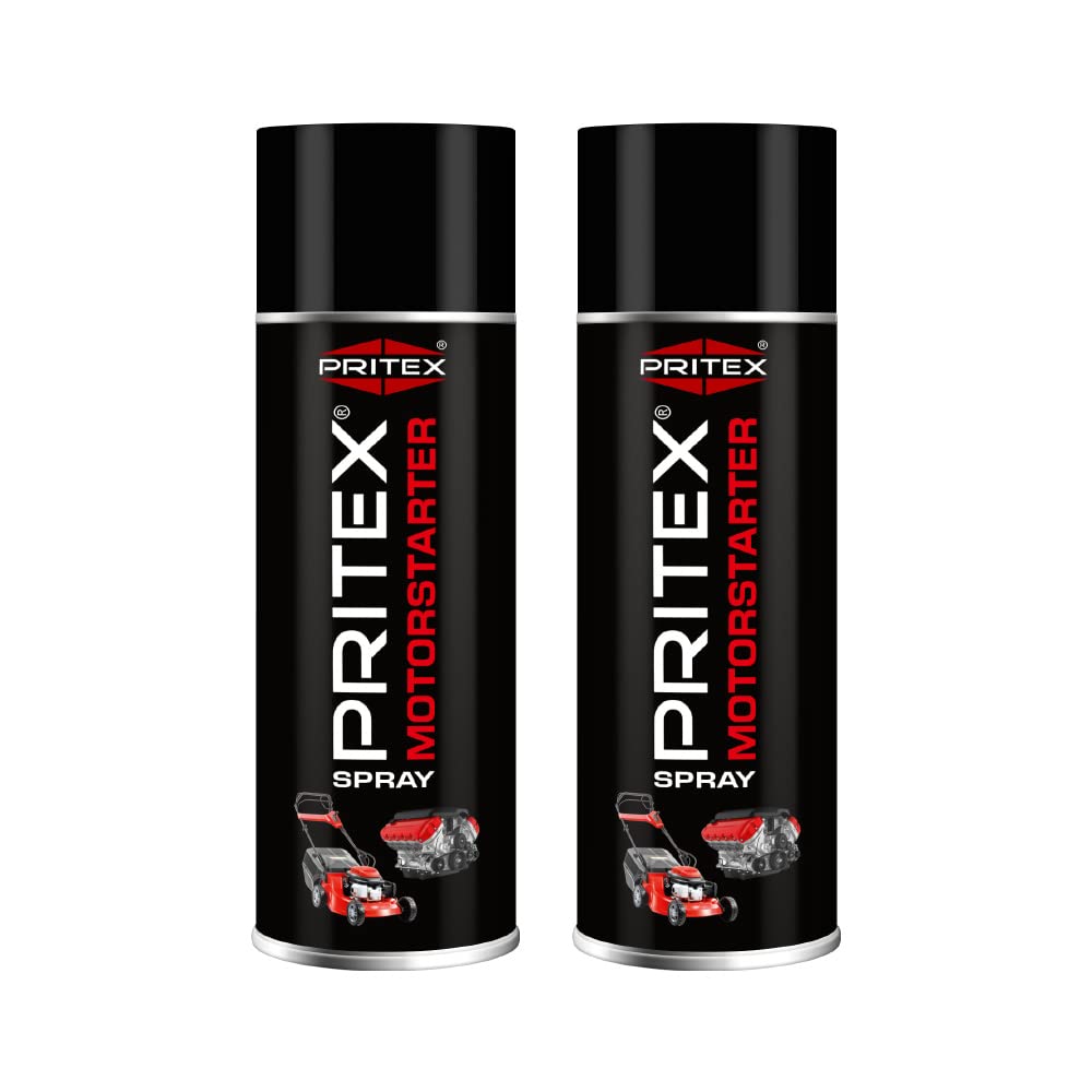 PRITEX – Motorstarter Spray 2x 400 ml – Starthilfespray für Benzin- & Dieselmotoren – schont Anlasser, Motor & Batterie – niedrige Zündtemperatur & hohe Zündenergie – für Auto, LKW & Landmaschinen von PRITEX