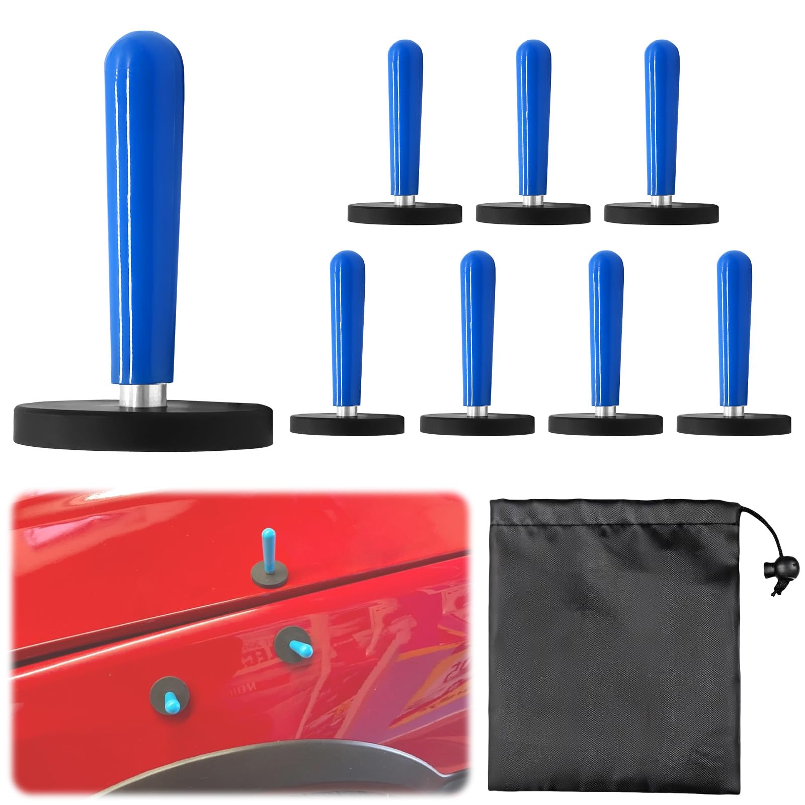 PRITOK Auto Montagemagnet mit Aufbewahrungbox: 8 Stück Verpackungs Gripper Magnethalter, Magnethalter Folie, Auto Mantagemagnet, Magnete Haftmagnet Car Wrapping, Montagemagnet für Auto Folie Wrap von PRITOK