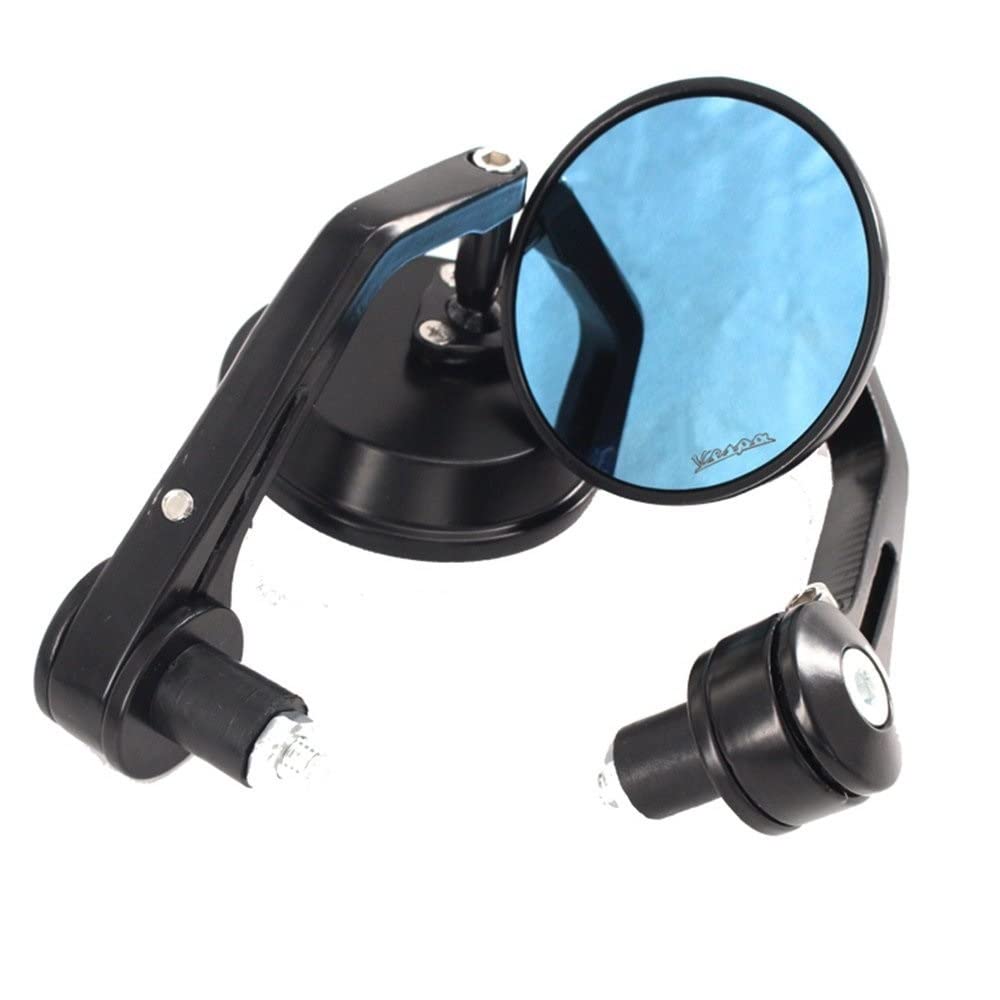 Sobeta Lenkerspiegel Rückspiegel Für Lenkerloch22mm GT GTS GTV 60 125 200 250 300 300ie Motorradspiegel Aluminium Lenkerenden Rückspiegel Zubehör (Farbe : Schwarz) von Sobeta