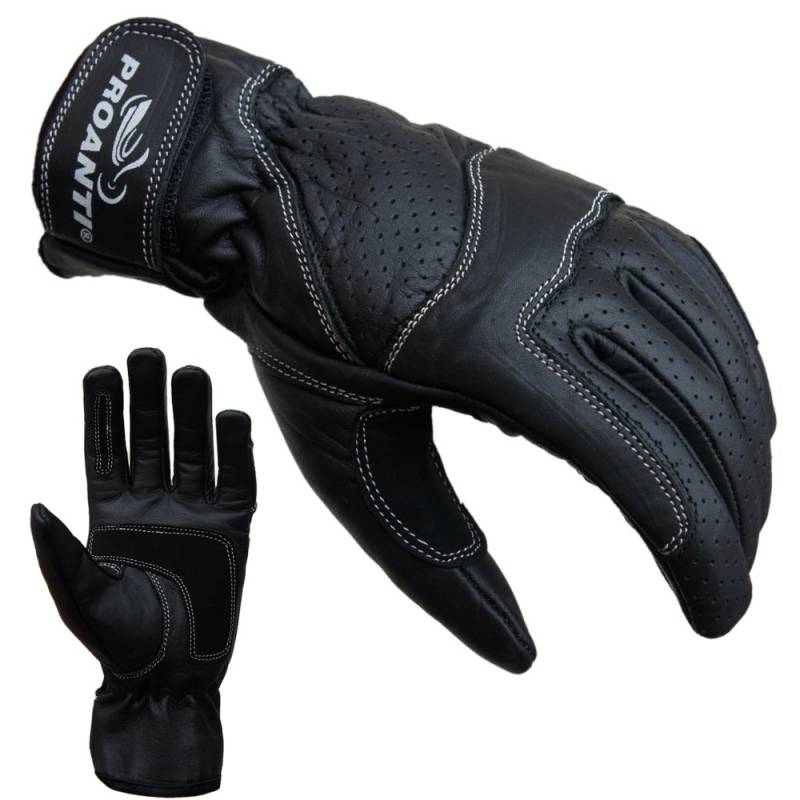 PROANTI Damen Motorradhandschuhe Damen Leder Motorrad Handschuhe - Größe L von PROANTI