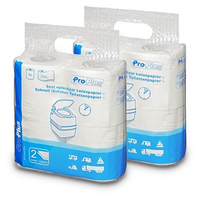 Proplus 2x Toilettenpapier Set - schnell löslich (8 Rollen) von PROPLUS