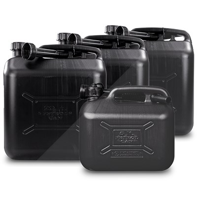 Proplus 3x Benzinkanister 20L schwarz UN-geprüft + 5L Benzinkanister von PROPLUS