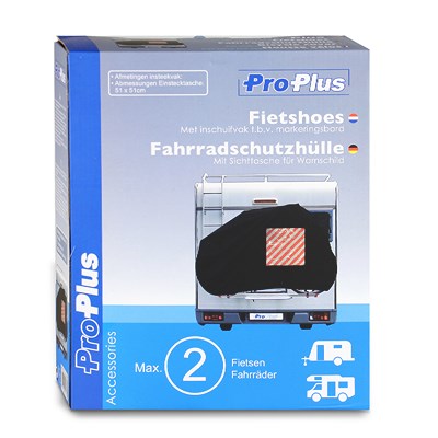 Proplus Fahrradschutzhülle für 2 Fahrräder mit Sichttasche für Warnschild von PROPLUS