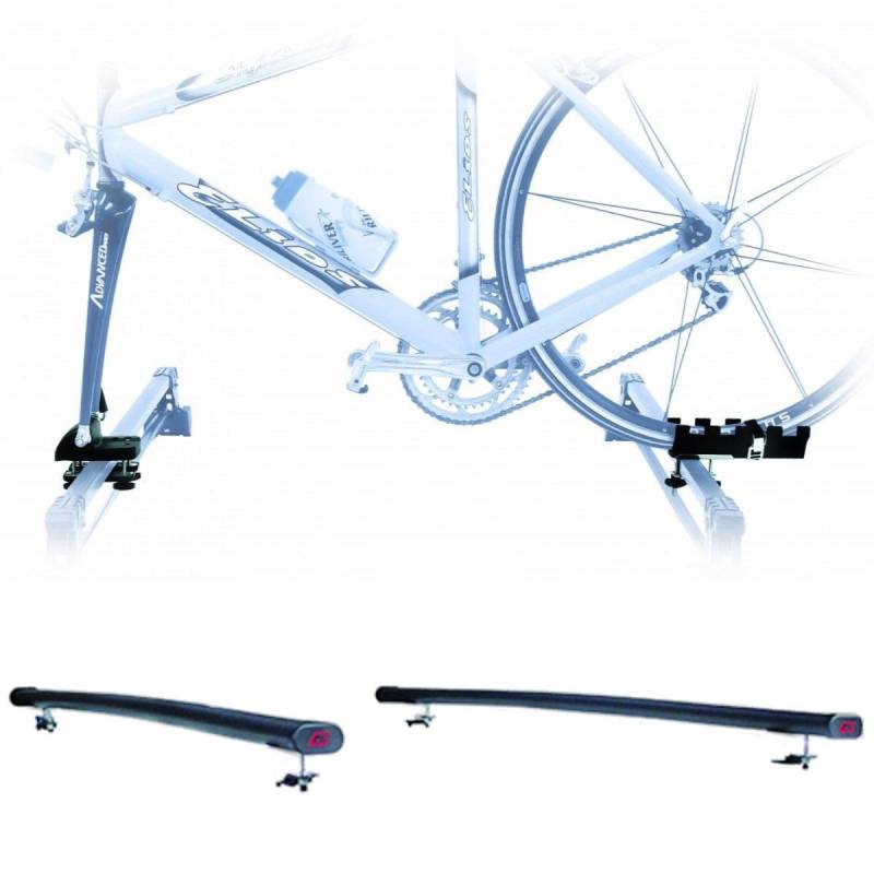 Auto-Fahrradträger + Dachträger, hergestellt für Mitsubishi Pajero 2001, Befestigung an der Universalgabel, Stangen 122 cm + Montageset von PROPOSTEONLINE