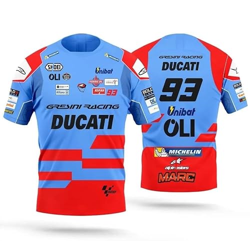 T-Shirt für Herren Replik N93 für Motorrad MotoGP Ducatí Gresiní (Größe XL) von PRORACER