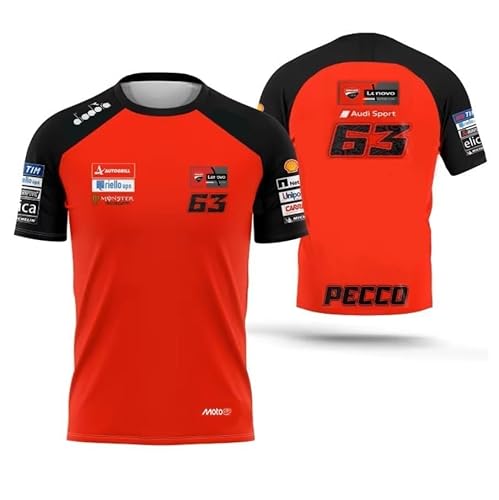 PRORACER T-Shirt für Herren Replik Pecco 63 für Ducatí MotóGP (L) von PRORACER