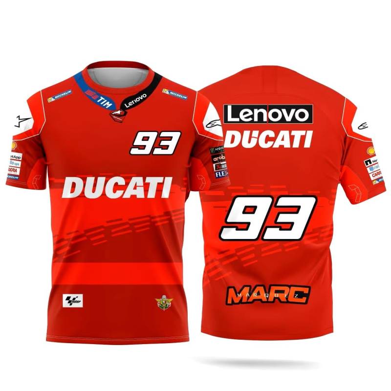 T-Shirt für Herren Replik für Motorrad MotoGP Ducatí (XL) von PRORACER