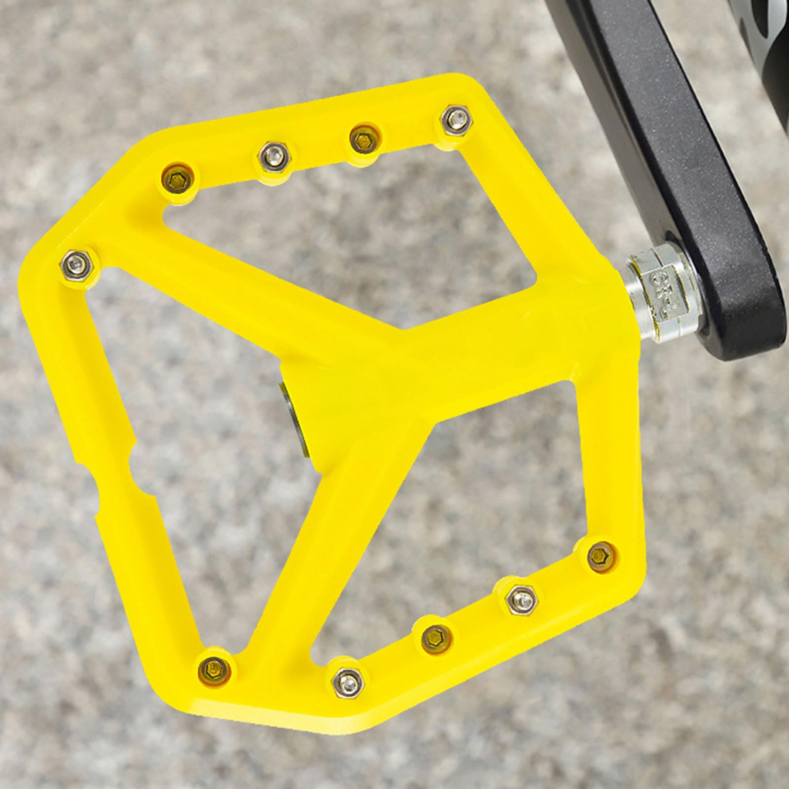 Fahrrad-Flachpedale, leichte Fahrräder, Plattformpedale, abgedichtete Lager, rutschfeste Fahrradpedale for Mountainbike-Rennräder(Yellow) von PRPRP