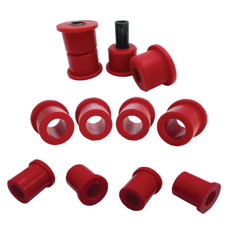 PSB Bushings - Kompletter Polyurethan-Buchsensatz hinten - Kompatibel mit Nissan Navara D40 2005-2015, Rot von PSB PROBLEM SOLVING BUSHINGS www.psbushings.com