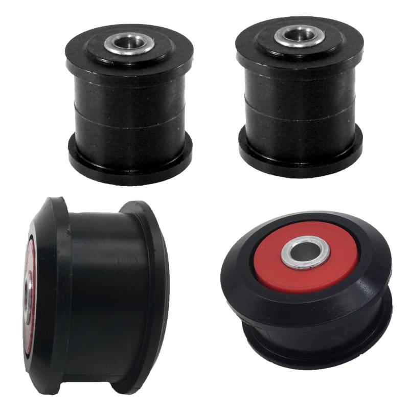 PSB Bushings – vorderer unterer geschmiedeter Querlenker (45 mm Außendurchmesser) Polyurethan-Buchsensatz – Kompatibel mit Audi TT/Seat/VW 1996 – 2006, Rot & Schwarz von PSB PROBLEM SOLVING BUSHINGS www.psbushings.com