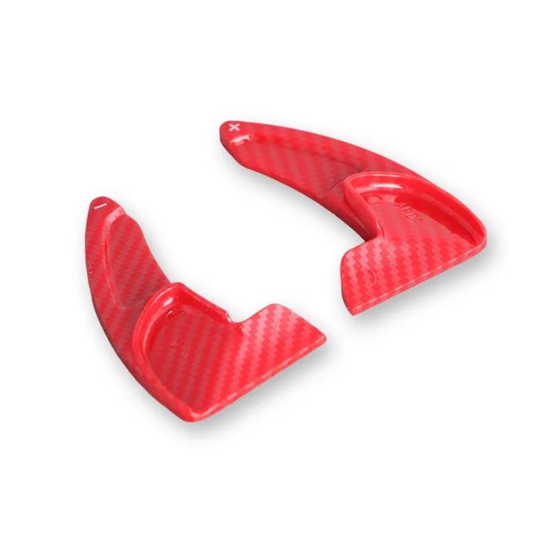 ZHGUIMING 2 teile/los ABS Lenkrad Schaltwippen Erweiterte Dekoration Trim for SRT Paddle Schalthebel Zubehör(Carbon Red) von PSDFJAD