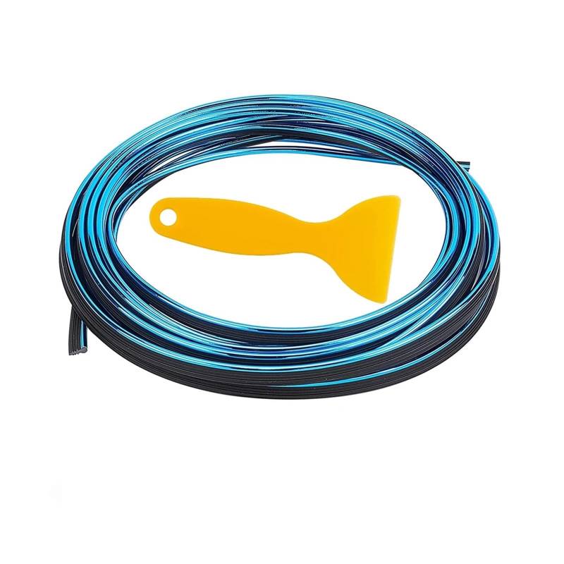 ZHGUIMING 3M/5M Auto Armaturenbrett Einsatz Trim Innen Lücke Füllstoff Tür DIY Dekorative Form Linie Flexible Streifen(5M BLUE) von PSDFJAD