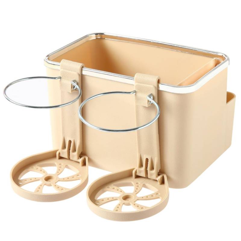 Autoarmlehre Aufbewahrungsbox mit 2 Tasse Halter 6.9x4.5x4.9 PP Organizer Seitentasche faltbare Geruchsfreie Minimalist für Ihren Koch von PSFDEWT