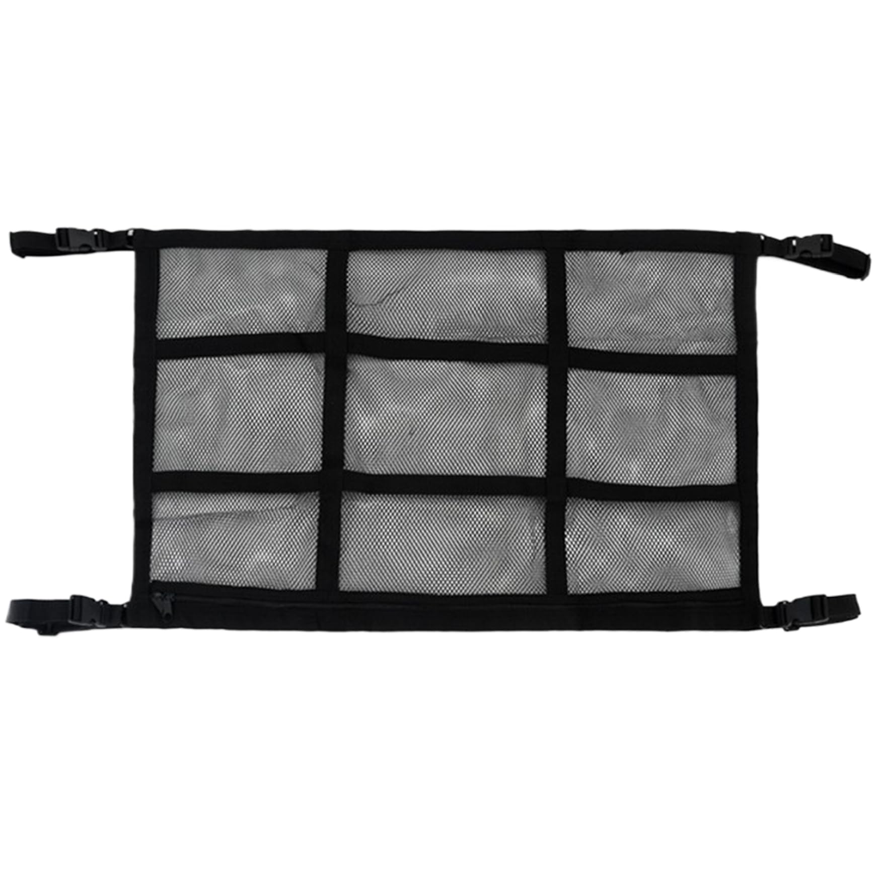 Car-Decken-Ladungsnetz 35.4x25.6 '' Doppelschicht Mesh Car Net-Tasche mit starken Schnallen und glattem Reißverschluss Cargo Net für SUV von PSFDEWT