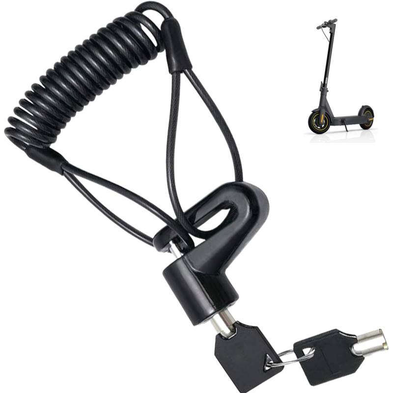 Discbremsschloss für Scooter Heavy Duty Electric Scooter Locks Anti -Diebstahl mit 2 Tasten Ersatz -Roller -Lock -Scooter -Zubehör, Scooterzubehör von PSFDEWT