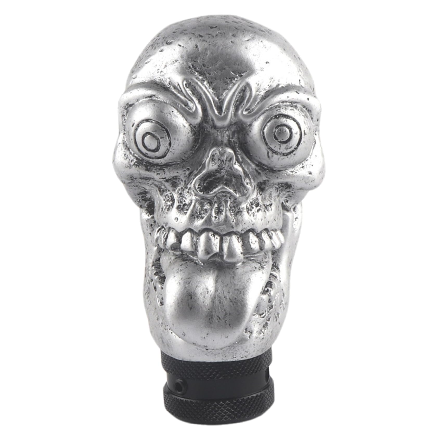 Gear Shifter Knob 3.7 '' BOLD SILBER SILBER Schädelharz Shifter Knopf mit 3-Größe von PSFDEWT