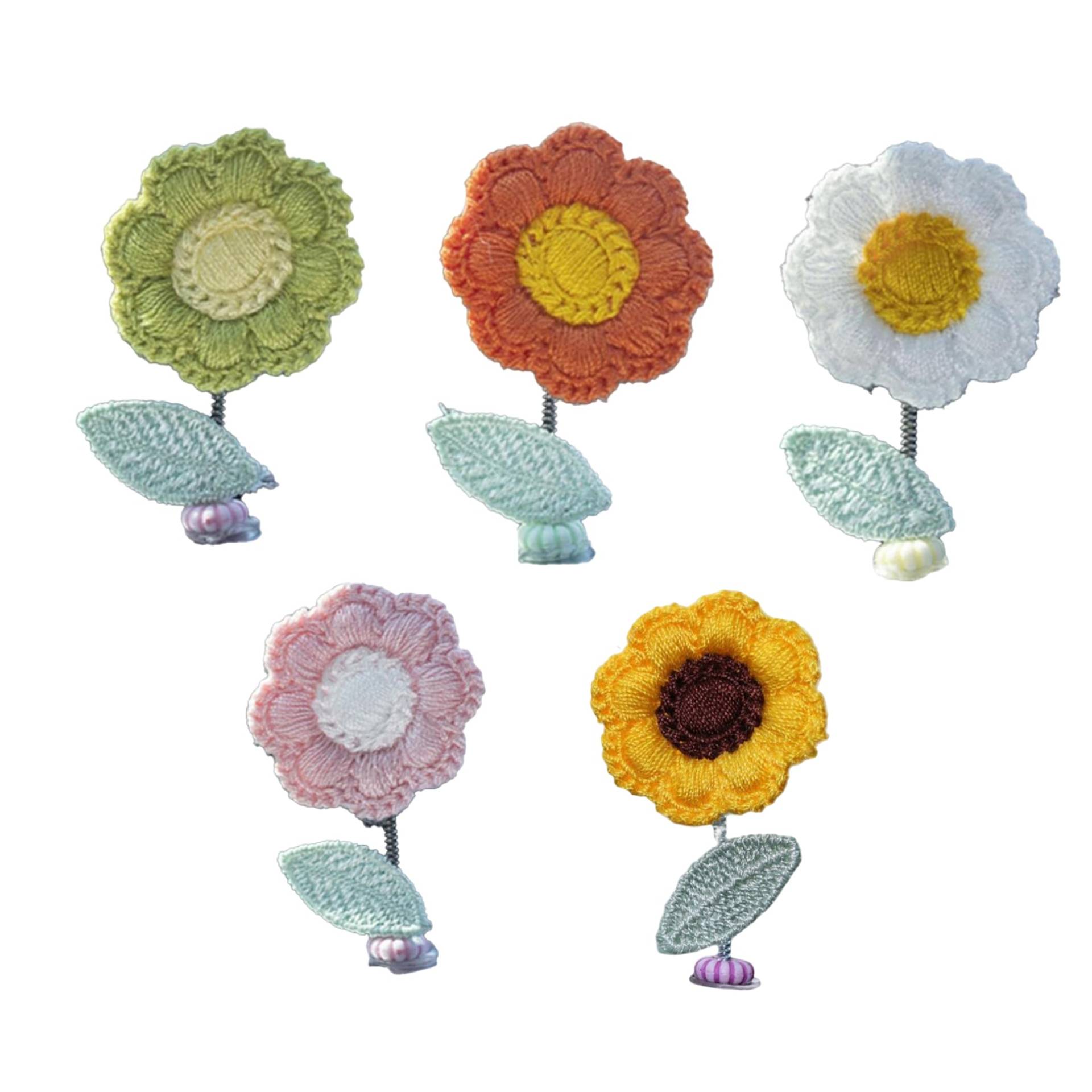 Schütteln Sie Kopfblumenauto -Ornament niedliche Bobblehead Blumen Dashboard Ornament Car Dekoration für Autokuzle Accessoire 5pcs, schüttelnde Kopfblumenautos Ornament von PSFDEWT