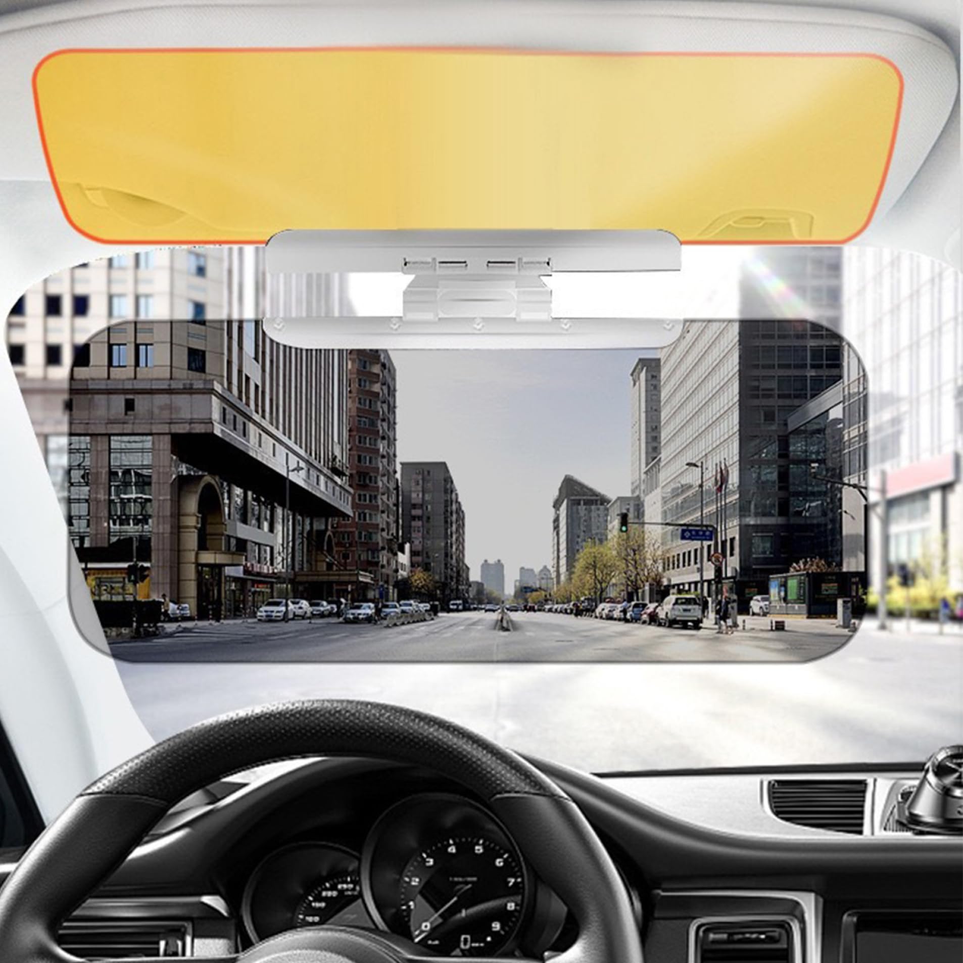 Sun Visor Extender für Auto 2 in 1 Auto Visor Extender Sonnenblocker für Tag ＆ Nachtverstellbarer Clip auf Auto Sun Visor Extender Anti-Blend Visor Extender Anhang SUV Truck Auto Visor von PSFDEWT