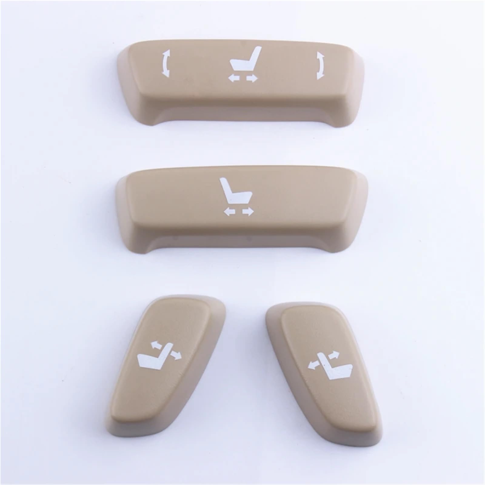 PSRRGZTM Auto Sitzverstellung Kompatibel Mit Toyota Für Highlander Für Camry Für Ruiz Für Crown Für Corolla Für Prado Power Seat Switch Knob Einstellknopfabdeckung(4 in 1 beige) von PSRRGZTM