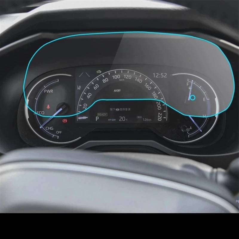 PSRRGZTM Bildschirmschutz Kompatibel Mit Toyota Für RAV4 2020, PET-Displayschutzfolie, Auto-Instrumententafelschutz, Armaturenbrett-Center-Control-Touchscreen von PSRRGZTM