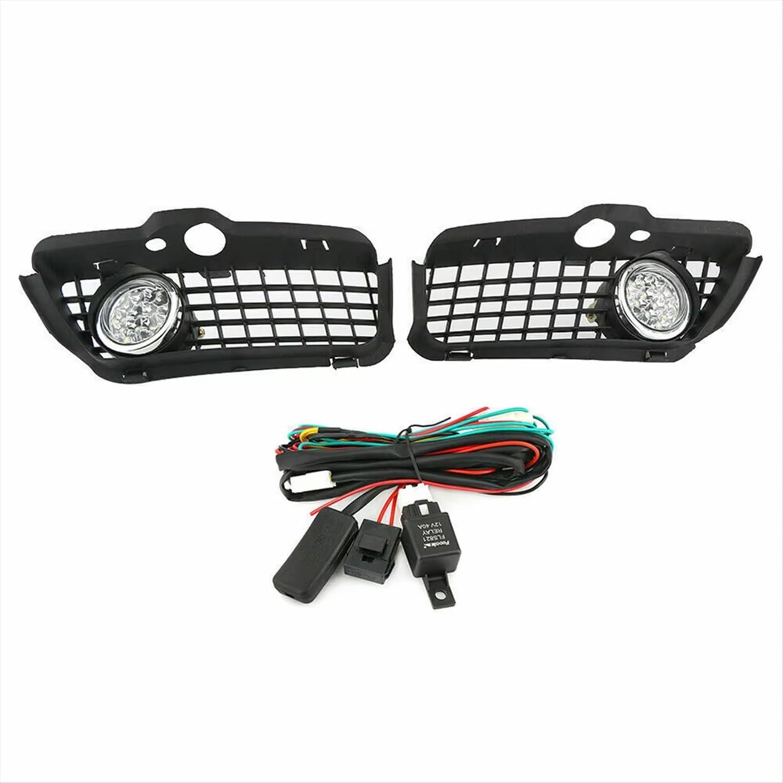 PSRRGZTM Nebelscheinwerfergitter Kompatibel Mit VW Für Golf Für Jetta MK3 Für Cabrio 1995–1998, 1 Paar Auto-Frontstoßstange, Nebelscheinwerfer, Kühlergrill-Abdeckung, Weißes Fahrnebellicht von PSRRGZTM