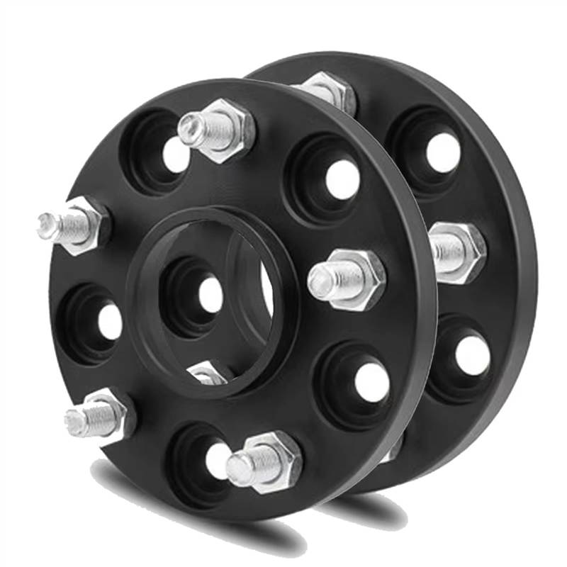 PSRRGZTM Spurverbreiterungen 2 Stück Spurverbreiterung Adapter PCD 5x112 66.6 Geschmiedet 7075 Aluminium Schwarz Autoreifen Dichtung Reifenflansch(5-112-25mm) von PSRRGZTM