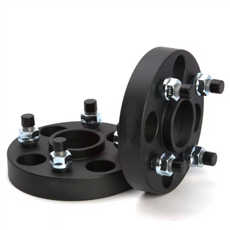 PSRRGZTM Spurverbreiterungen 2 stück 20/25/30/35/40mm Anpassung Spurverbreiterungen Conversion Adapter PCD 4x115 Zu 4x108 4x100 4X 114,3(2PCS 35mm Black) von PSRRGZTM