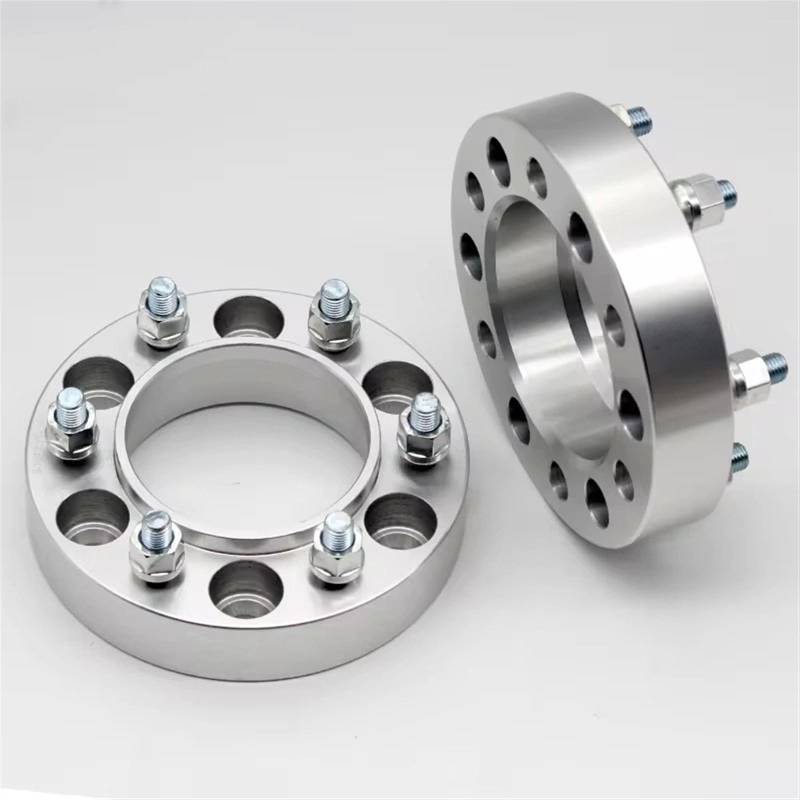 PSRRGZTM Spurverbreiterungen Kompatibel Mit Chevrolet Universal 2-teilig 15/20/25/35 Mm Spurverbreiterung Adapter PCD 5x105 CB 56,6 Mm 5 Lug Suit(2PCS 25mm Silver) von PSRRGZTM