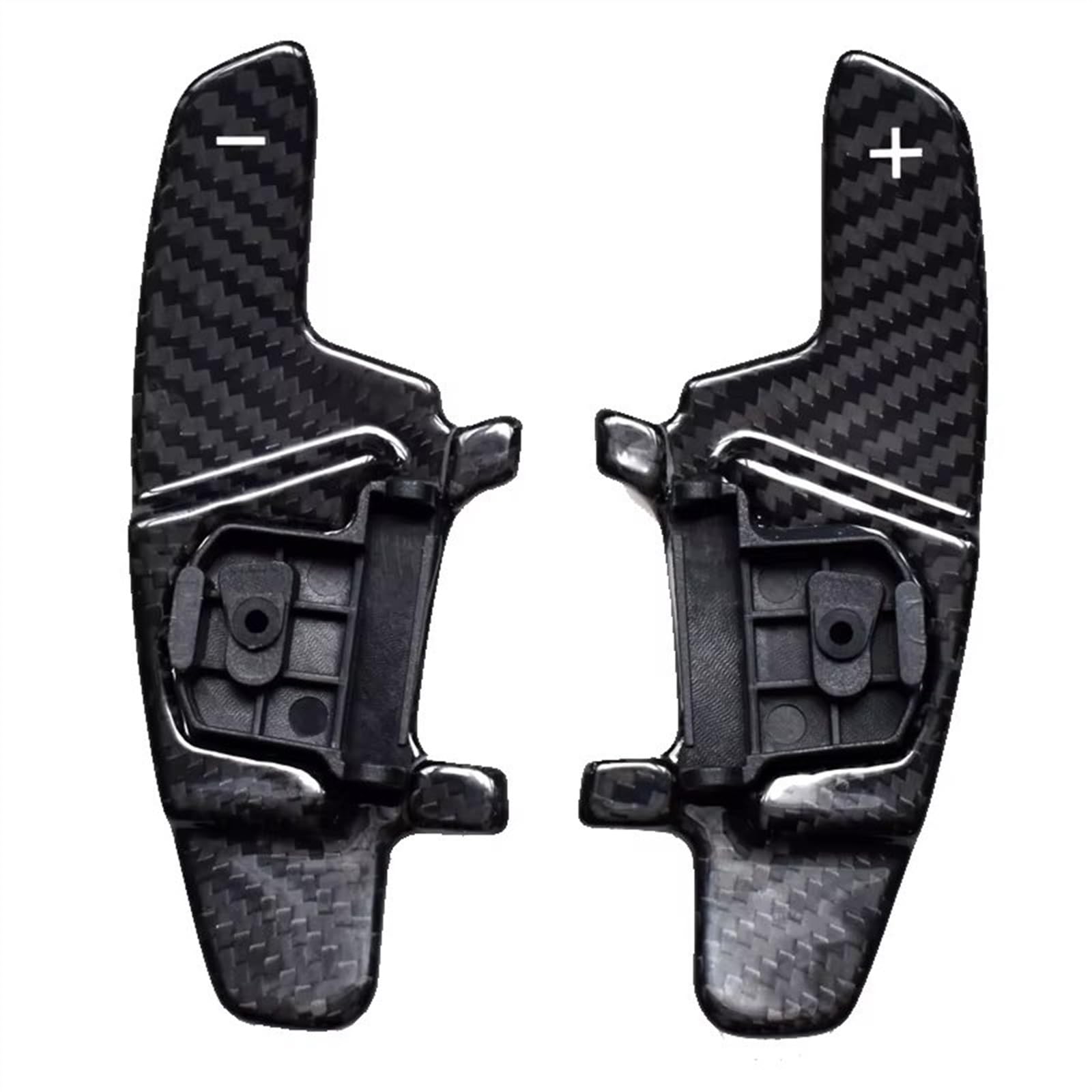 PSRRGZTM modifizierte Teile Kompatibel Mit Golf 7 Für Scirocco Für Polo Für GTI Für Sagitar GLI Für Lamando Für GTS Carbon Fiber Automotive Lenkrad Paddle Shifters(Carbon Black) von PSRRGZTM