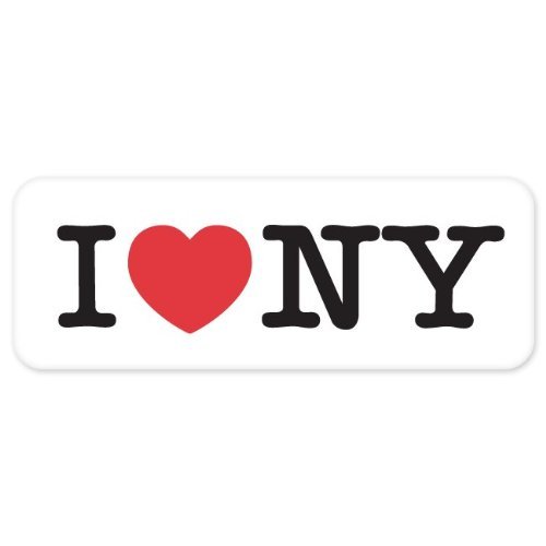 Aufkleber / Autoaufkleber / Sticker / Decal I LOVE NY heart New York bumper sticker decal 152mmx50mm von Ritrama