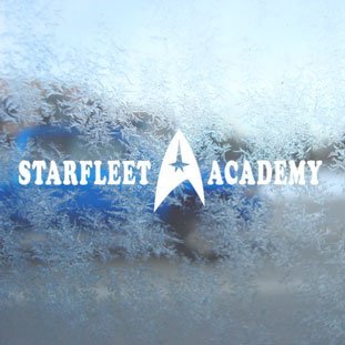 Aufkleber / Autoaufkleber / Sticker / Decal STAR TREK STARFLEET ACADEMY White Decal Window White Sticker von PT INDOPEMA