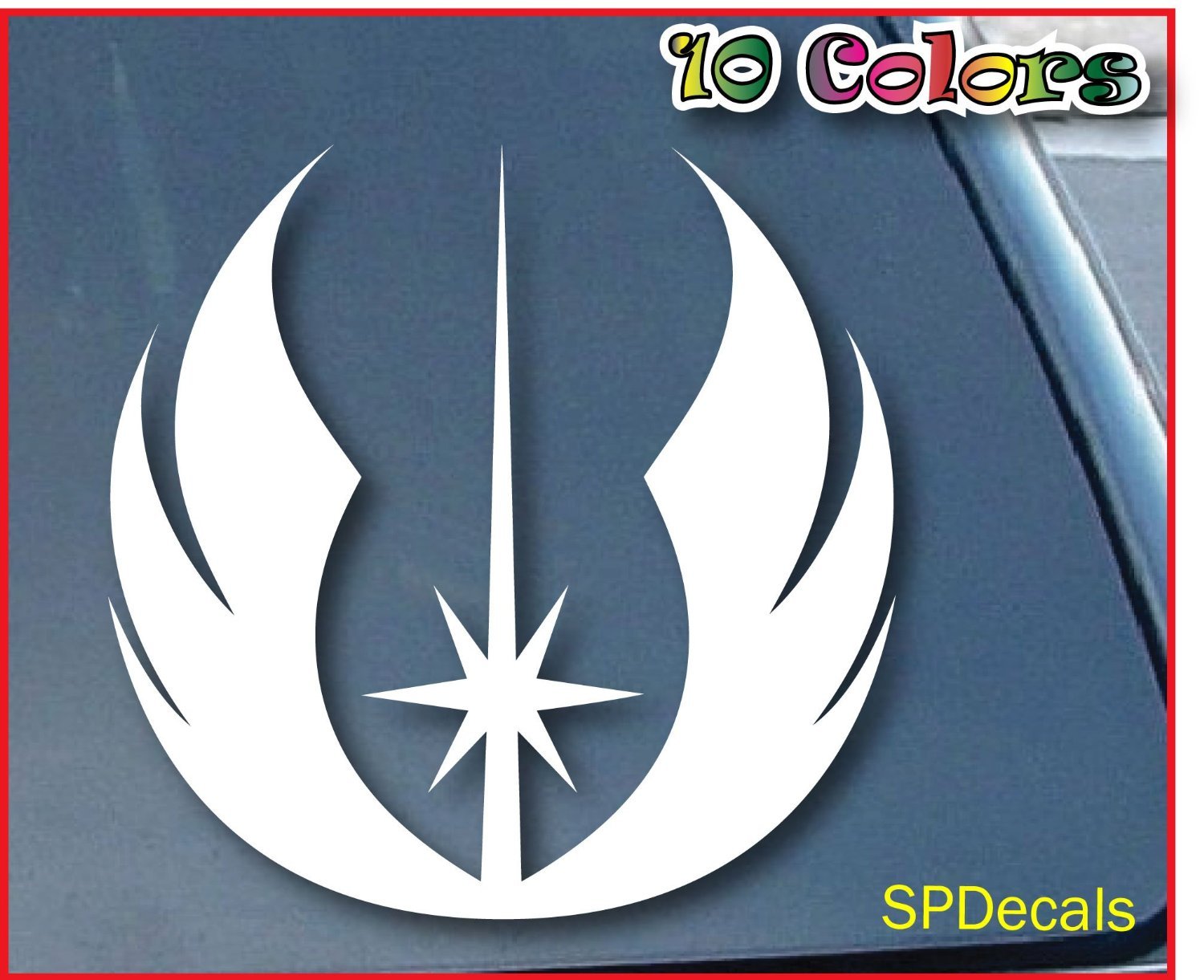 Aufkleber Jedi Star Wars Car Window Vinyl Decal Sticker 101mm Tall (Color: White) von PT INDOPEMA