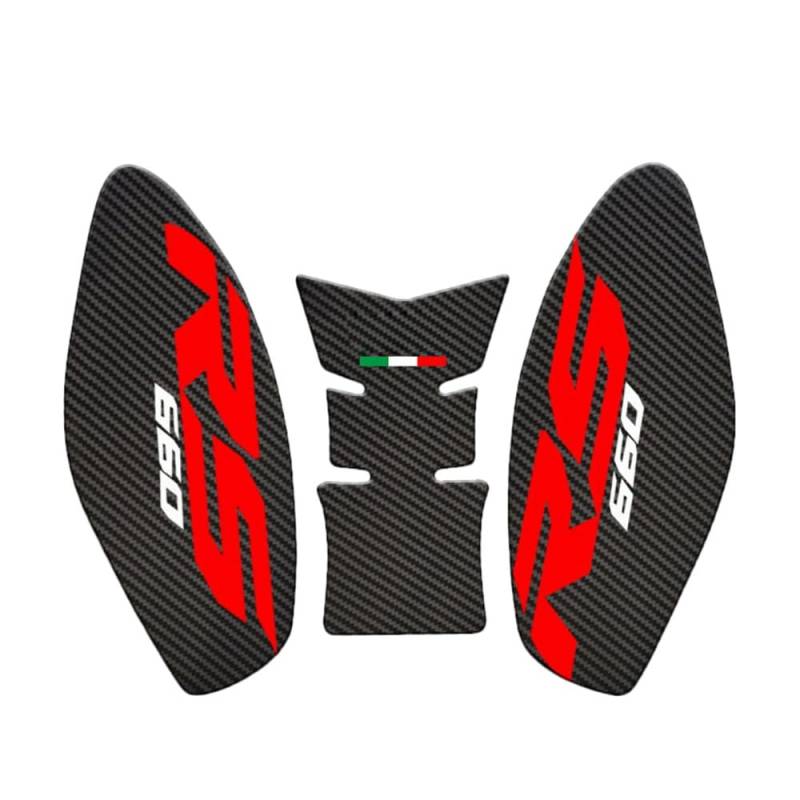 Tankschutz Für Aprilia RS660 RS 660 2020-2022 Motorrad Anti Slip Heizöl Tank Pad Schutz Aufkleber Seite Knie Grip Abziehbilder Pads Aufkleber von PTATT