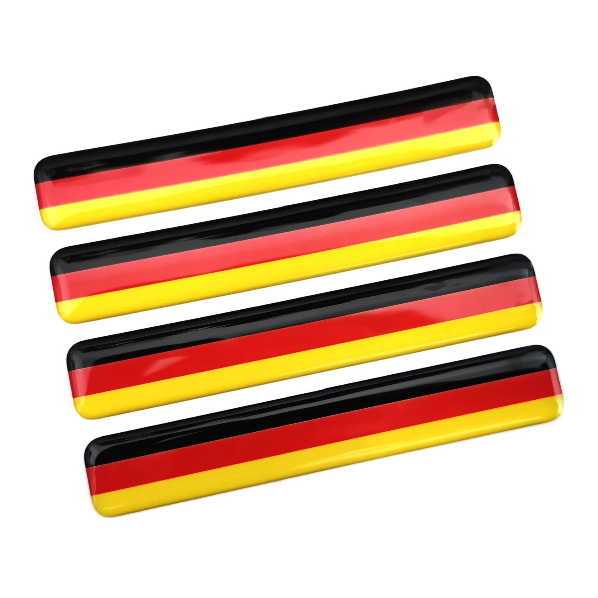 PTDecals 4 PCS 90x15mm Soft Flexible Epoxy Deutsche Flagge Emblem Aufkleber Aufkleber für Fahrzeug Auto Auto Motorrad Helm Home Decoration von PTDecals