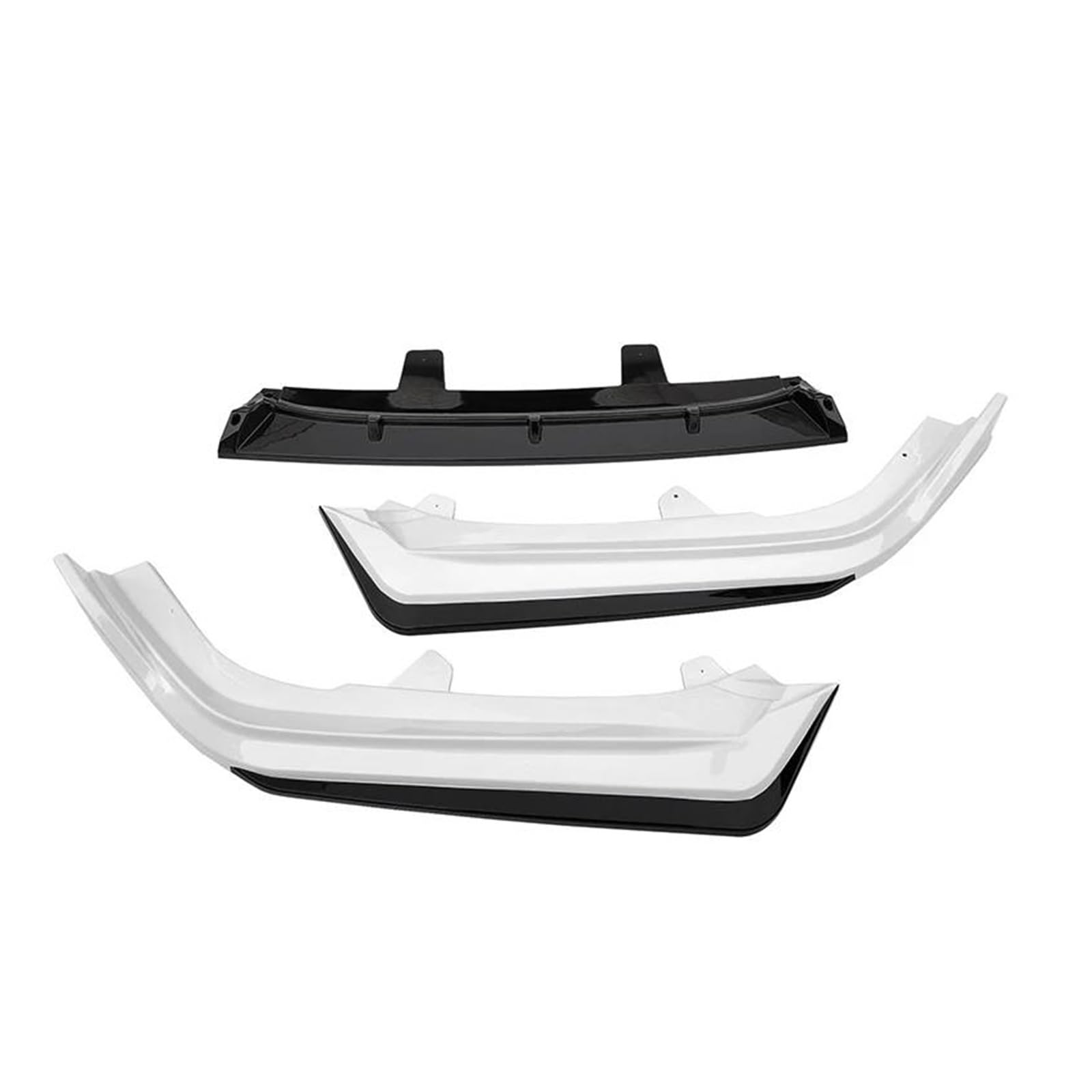 Frontgrill Zierleisten Streifen 3D Frontschürze Lip Spoiler Splitter Deflektor Für Accord 10,5th Gen 2021-2022 Guards Body Kit Auto Zubehör 3PCS(Black White) von PTHEN