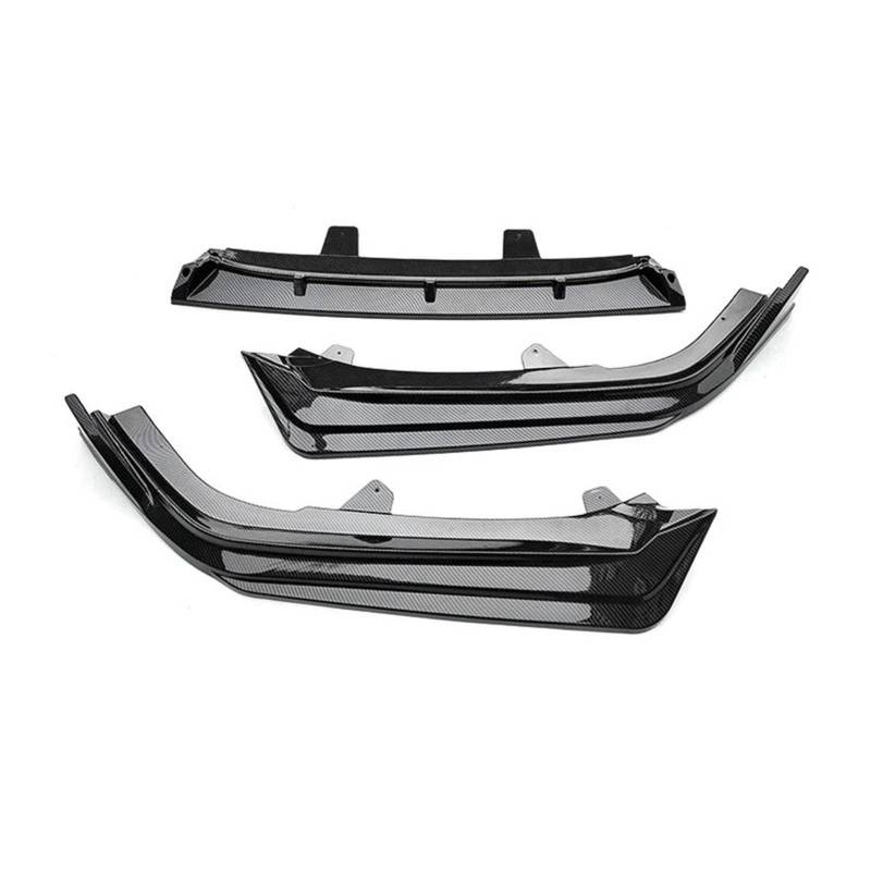 Frontgrill Zierleisten Streifen 3D Frontschürze Lip Spoiler Splitter Deflektor Für Accord 10,5th Gen 2021-2022 Guards Body Kit Auto Zubehör 3PCS(Carbon Look) von PTHEN