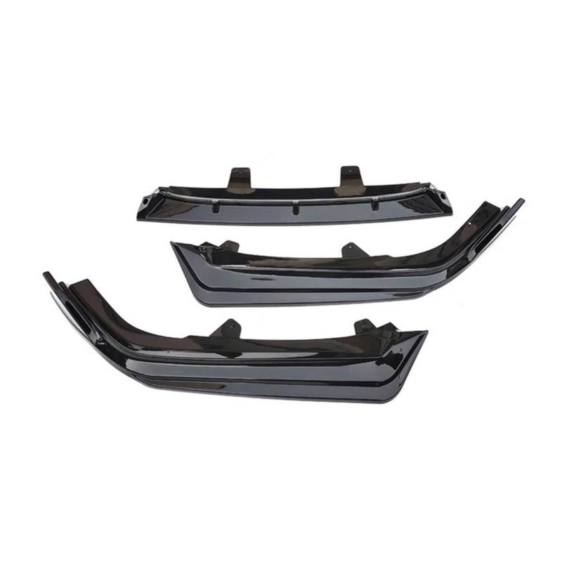 Frontgrill Zierleisten Streifen 3D Frontschürze Lip Spoiler Splitter Deflektor Für Accord 10,5th Gen 2021-2022 Guards Body Kit Auto Zubehör 3PCS(Glossy Black) von PTHEN