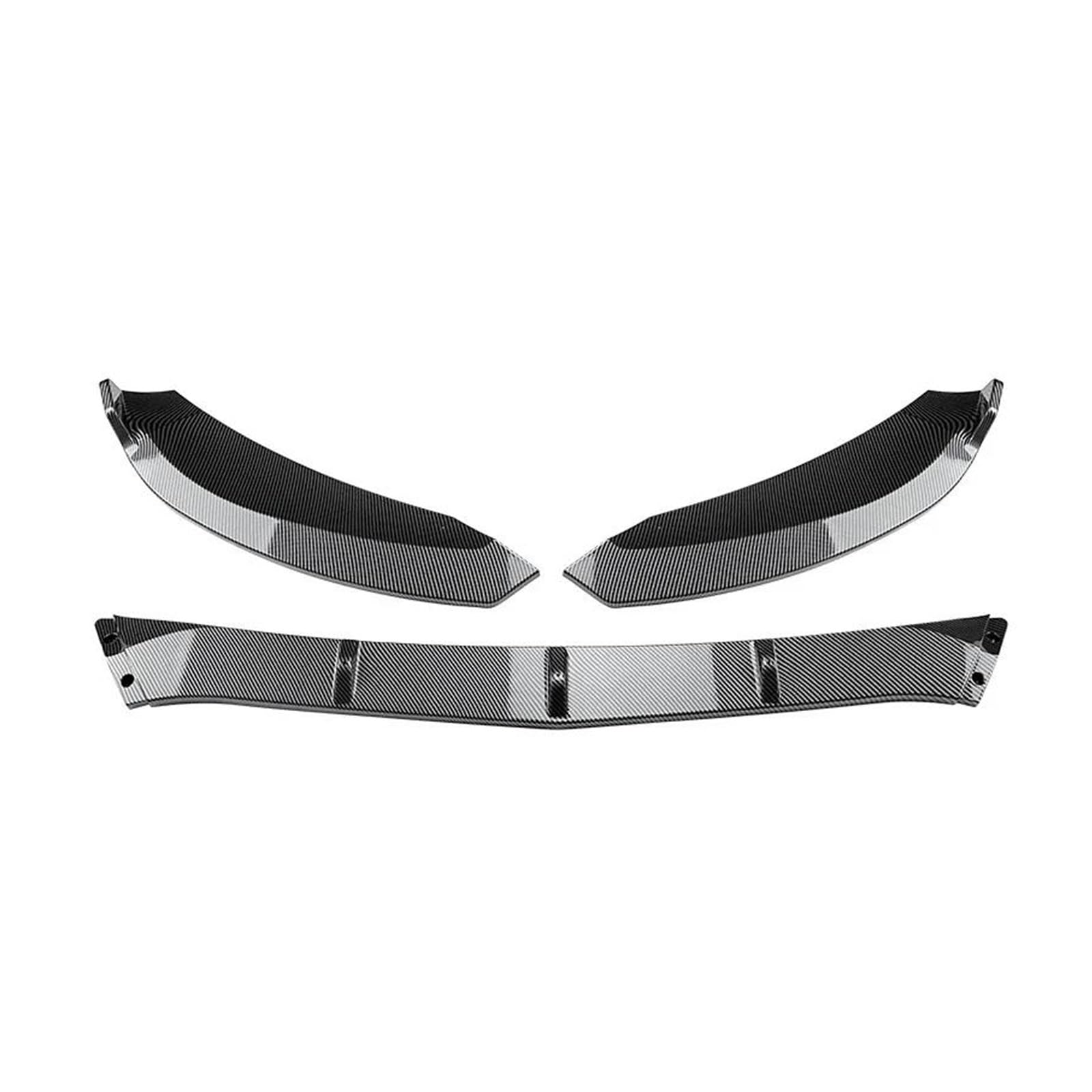 Frontgrill Zierleisten Streifen Auto Front Kinn Stoßstange Lippe Für W205 C180 C200 C260 AMG 2015-2018 Seite Spoiler Splitter Abdeckung Schutz Kit Schutz(Carbon Look) von PTHEN