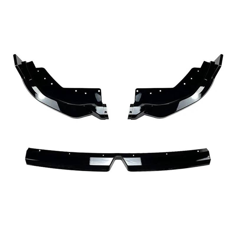 Frontgrill Zierleisten Streifen Auto Vordere Stoßstange Lippe Seite Splitter Diffusor Lip Body Kit Spoiler Für 3 Serie G20 LCI M Sport 320i 325i 2023 +(Glossy Black) von PTHEN