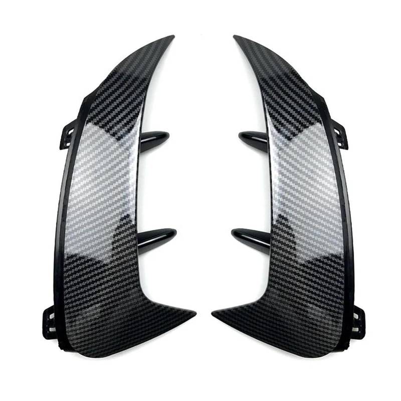 Frontgrill Zierleisten Streifen Heckstoßstangen-Spoiler-Seiten-Canard-Trim-Abdeckung Für A-Klasse W177 Schrägheck-Version A180 A200 A220 AMG 2018–2023(Carbon Look) von PTHEN