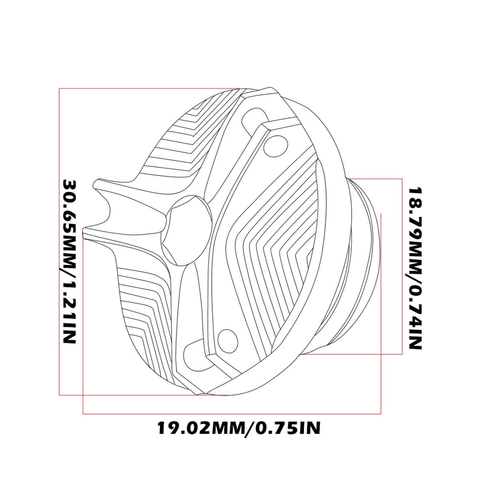 Tankaufkleber Motorroller Motor Moto Oil Cup Tankdeckelabdeckung Für SH300 SH 125 300 2013 2018-2022(B) von PTHEN