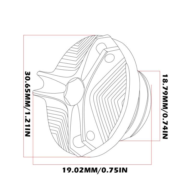 Tankaufkleber Motorroller Motor Moto Oil Cup Tankdeckelabdeckung Für SH300 SH 125 300 2013 2018-2022(B) von PTHEN