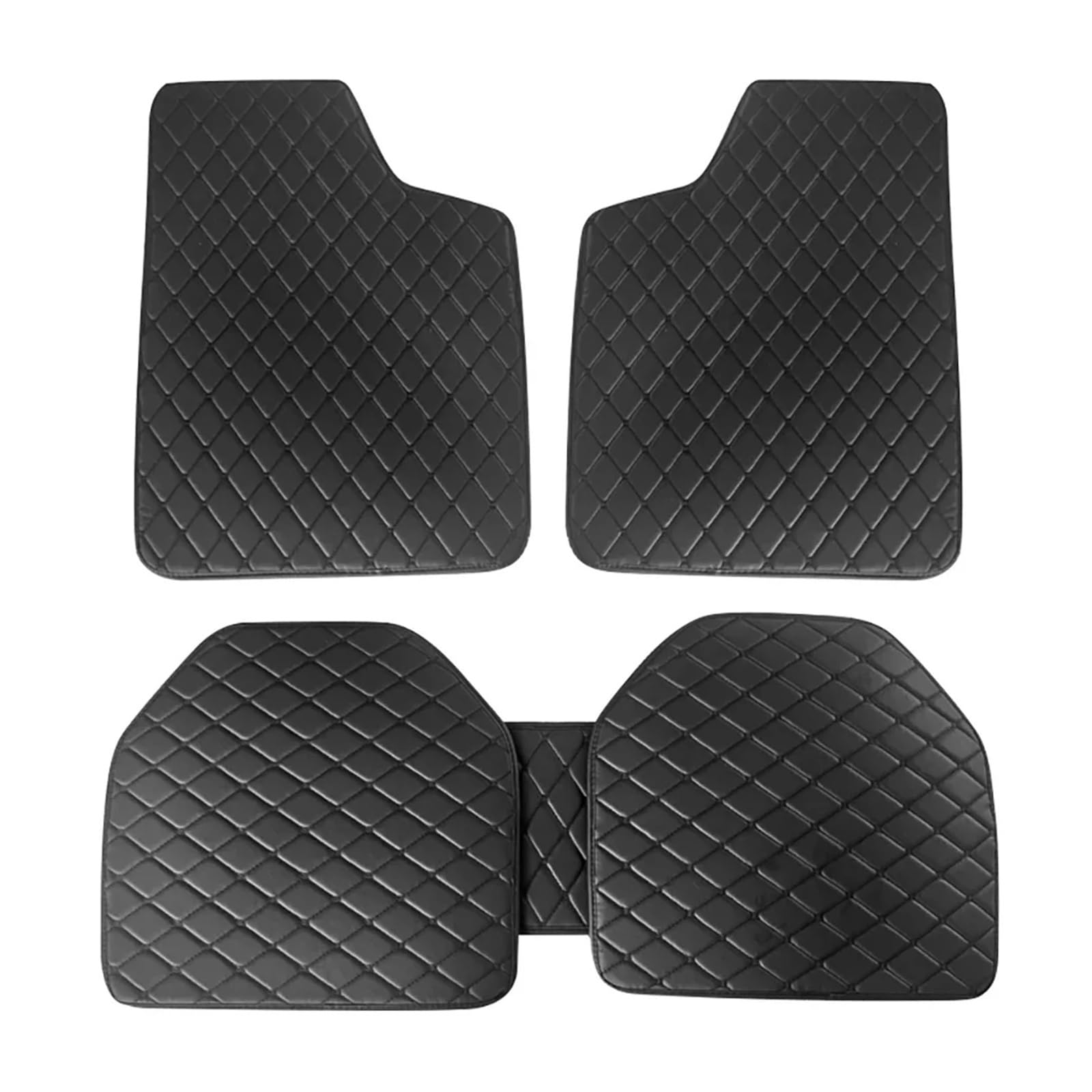 5-teiliges Auto-Fußmatten-Set aus Leder, rutschfest, wasserdicht, for den Auto-Fußbodenschutz, Auto-Innenraumteppich(Black) von PTISXV