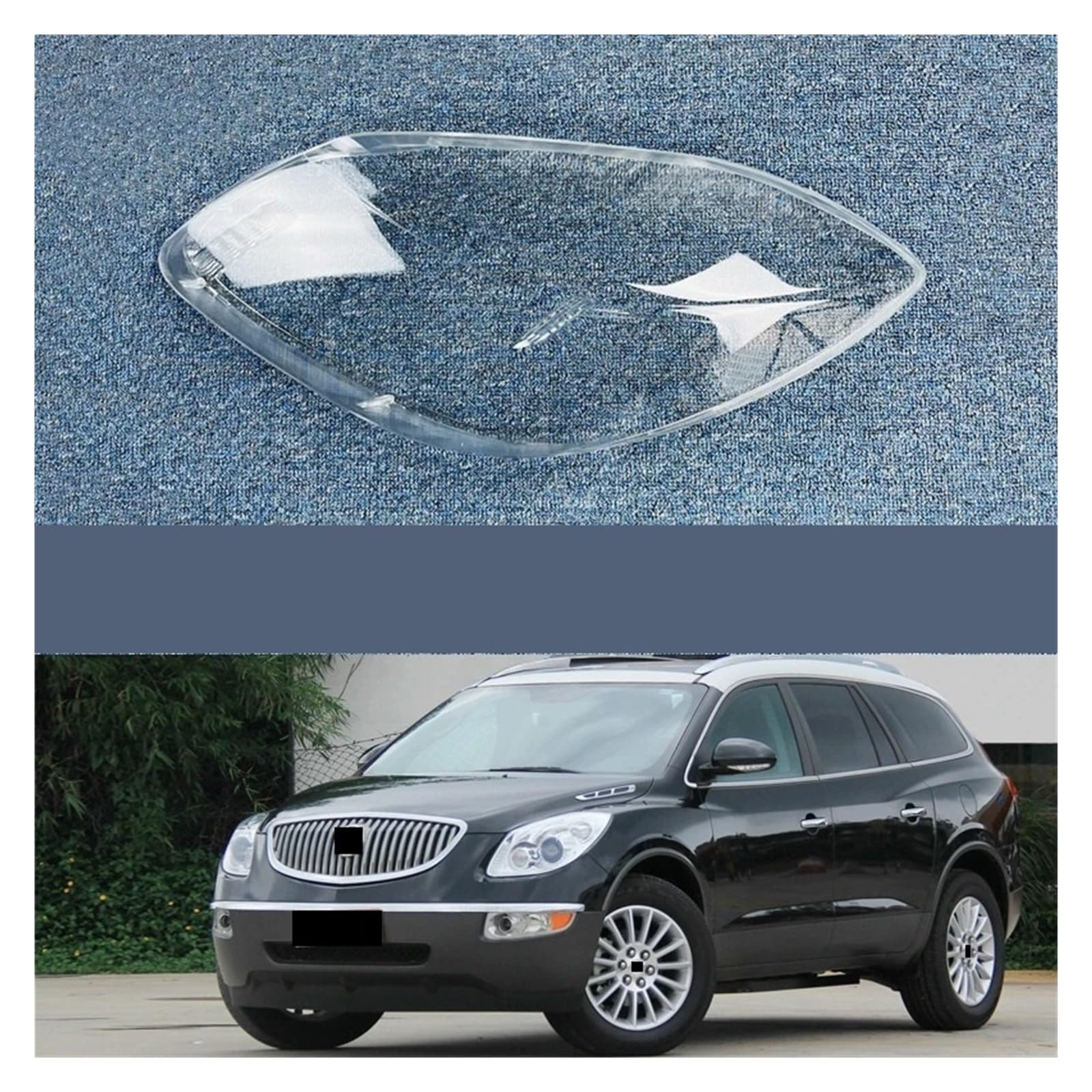 Abdeckung Streuscheibe Für Buick Für Enclave 2009-2013 Autoscheinwerfer Lampenschirm Lampenabdeckung Scheinwerferabdeckung Glaslinse Schale Vorn Autoscheinwerferabdeckung Lichtscheibe Scheinwerfer(A P von PTLYE