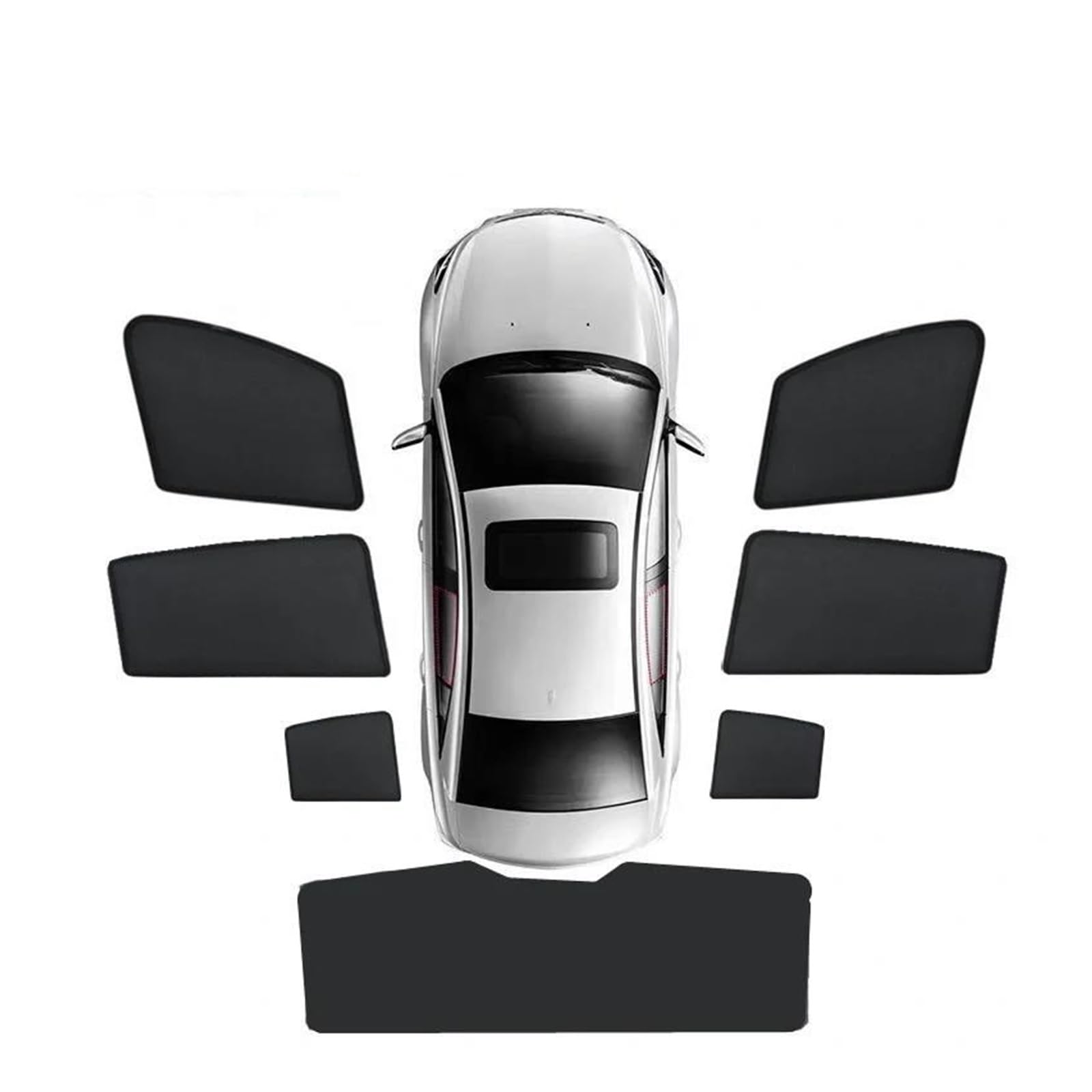 Auto Autofenster Visier Für Mazda Für CX-5 KF MK2 2018 2019 2020 2021 2022 2023 2024 Auto Magnetische Sonnenschutz Net Mesh Fenster Visier Sonnenschutz Auto Sonnenschutz Schild(7PCS Set) von PTLYE