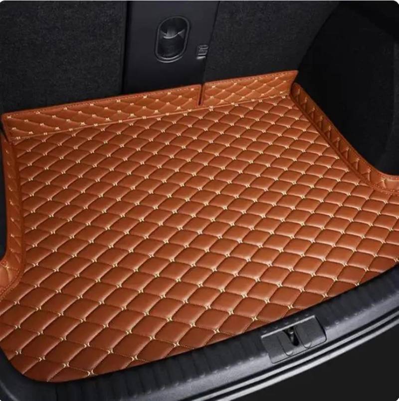 Auto Kofferraummatte Für 5 Für Serie Für E60 2003-2010 Für PU Leder Kofferraum Matten Innen Details Auto Zubehör Teppich Kofferraum Teppich(Brown) von PTLYE