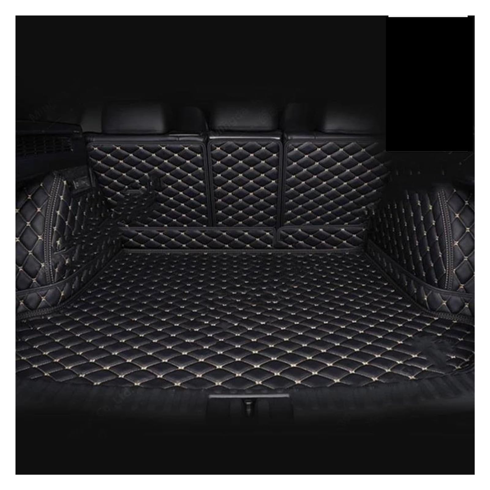 Auto Kofferraummatte Für 5 Für Serie Für GT Für F07 2011-2017 Auto Vollständige Abdeckung Stamm Matte Auto Boot Abdeckung Pad Innen Schutz Zubehör Kofferraum Teppich(Black and Beige) von PTLYE