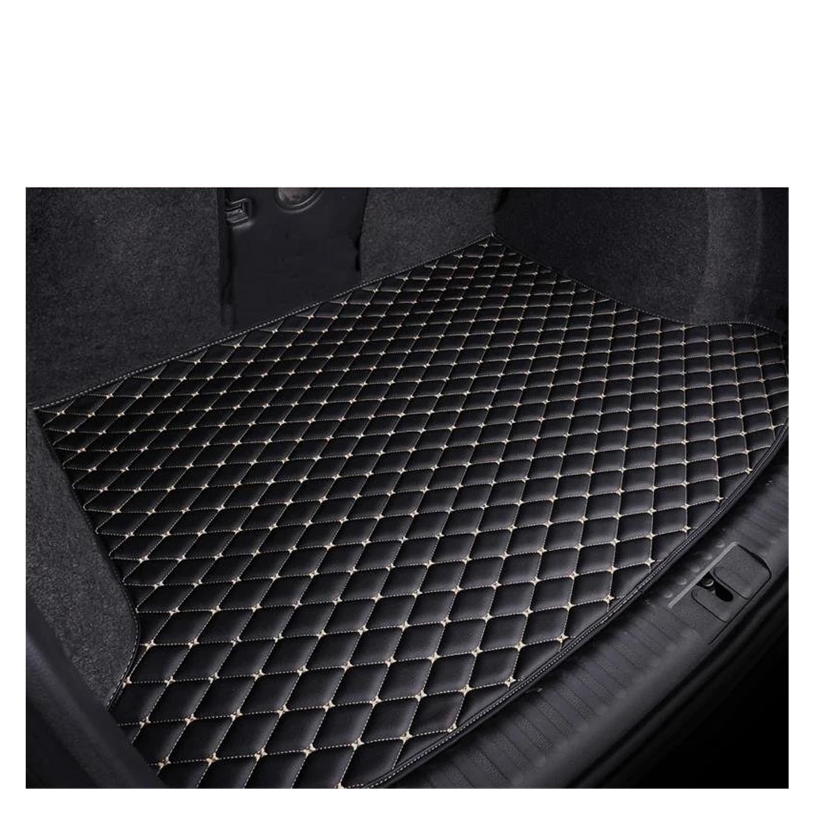 Auto Kofferraummatte Für A3 Für Sportback 2008 2009 2010 2011 2012 2013 Auto Stamm Matte Cargo-Liner Teppich Innen Teile Zubehör Abdeckung Kofferraum Teppich(Black and Beige) von PTLYE