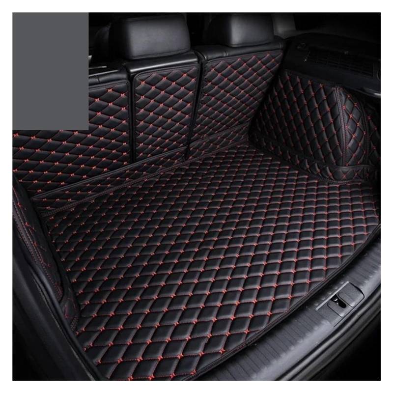 Auto Kofferraummatte Für BYD Für Yuan Für Plus Für Atto 3 2021~2023 Auto Stamm Matten wasserdichte Pads Leder Hinten Organizer Zubehör Kofferraum Teppich(1Black red) von PTLYE